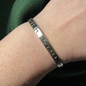 James Avery Sterling Silver Bangle Bracelet Jesus: “And Lo I Am With You Always”